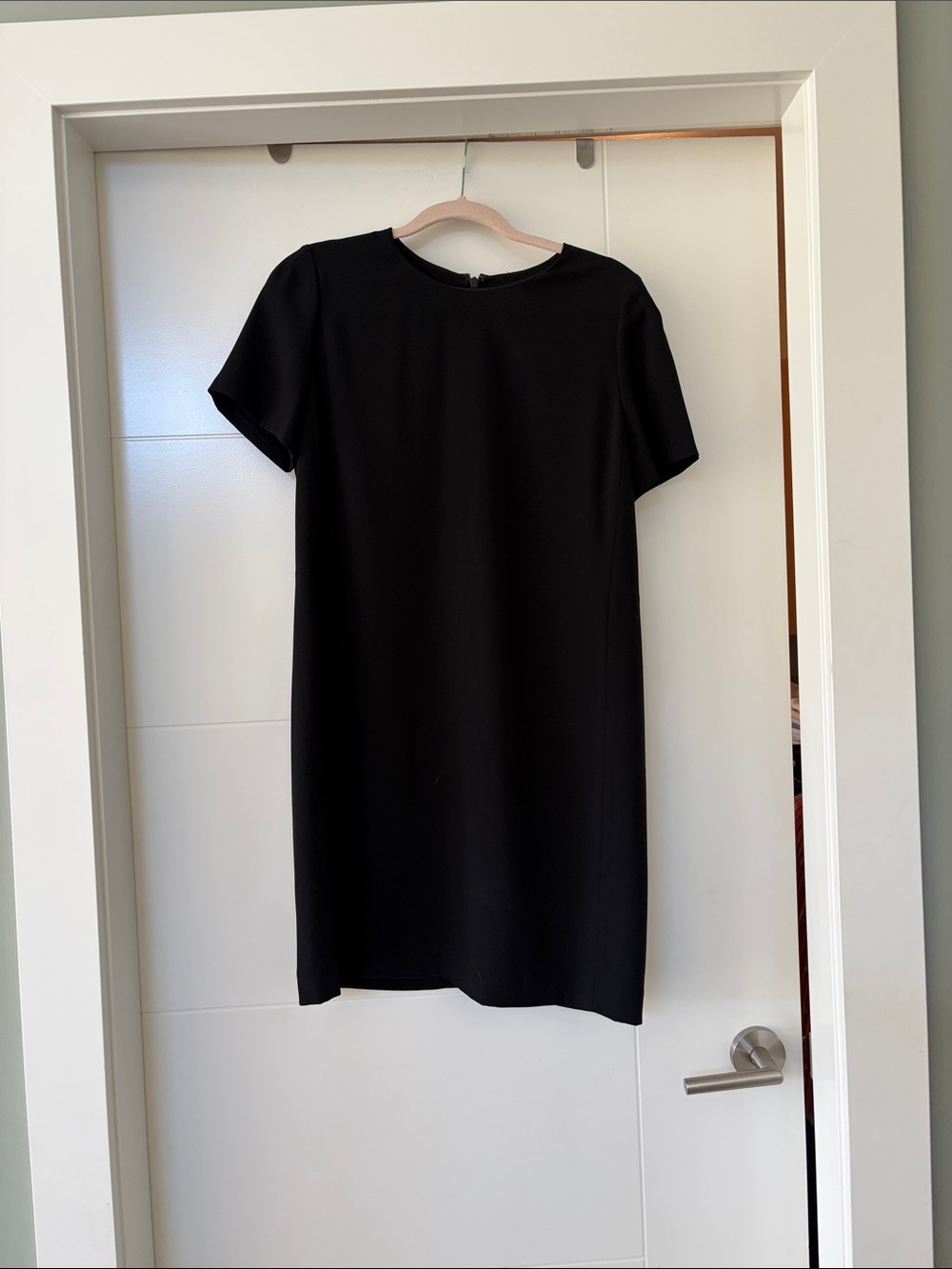 Classic Babaton Black Short-Sleeve Shift Dress